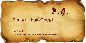 Mocsai Gyöngyi névjegykártya