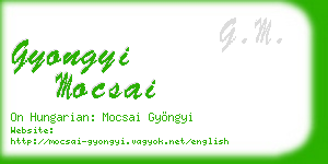 gyongyi mocsai business card